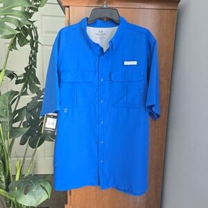 Realtree Fishing Men's Button Down Shirt - Blue